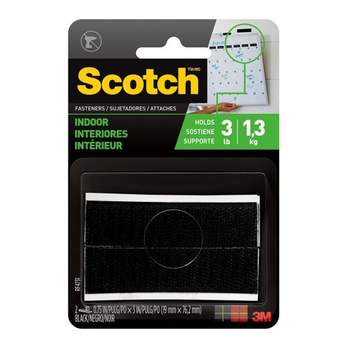 Scotch Fastener Indoor RF4731 19mmx76mm Black, Pack of 4 Scotch Fastener Indoor RF4731 19mmx76mm Black, Pack of 4