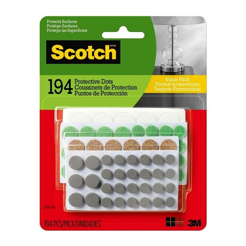 Scotch Protective Dots SP860-NA Asst Sizes, Pack of 194 Scotch Protective Dots SP860-NA Asst Sizes, Pack of 194