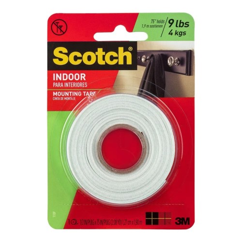 Scotch Indoor Mounting Tape 110P 12.7mmx1.9m Scotch Indoor Mounting Tape 110P 12.7mmx1.9m