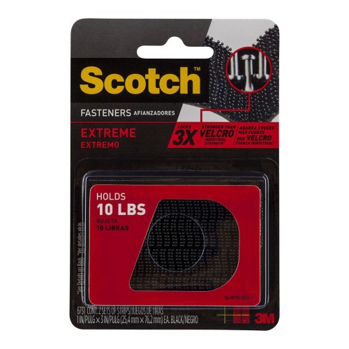 Scotch Fastener Extreme RF6731 Black 25x76mm 2 Pack Scotch Fastener Extreme RF6731 Black 25x76mm 2 Pack