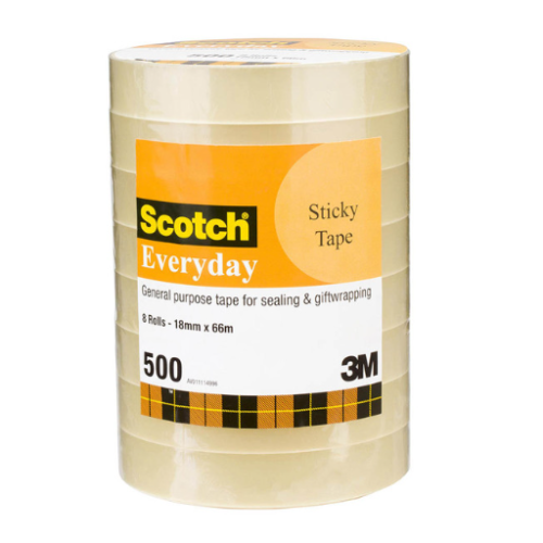 8-Pack Scotch Sticky Tape 502 18mm x 66m 8-Pack Scotch Sticky Tape 502 18mm x 66m