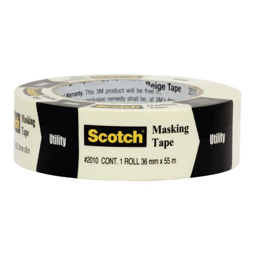 Scotch Utility Masking Tape 2010 Beige 36mm x 55m Scotch Utility Masking Tape 2010 Beige 36mm x 55m