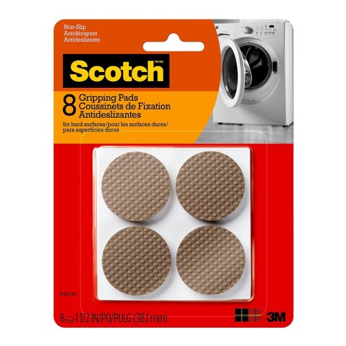Scotch Gripping Pads 3.8cm Round Brown, Pack of 8 Scotch Gripping Pads 3.8cm Round Brown, Pack of 8