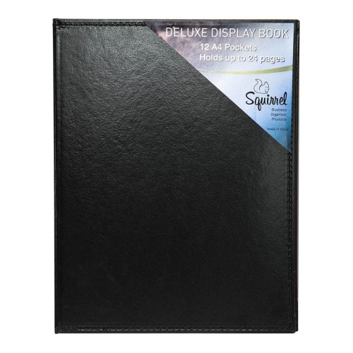 Squirrel Deluxe Display Book A4 Leatherette 12 Pocket Squirrel Deluxe Display Book A4 Leatherette 12 Pocket