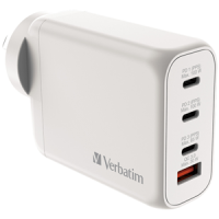 Verbatim 100W GaN Charger with 3x USB-C and 1x USB-A Verbatim 100W GaN Charger with 3x USB-C and 1x USB-A