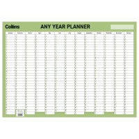 Collins Wallplanner Laminated 695X495mm With Pen Any Year Collins Wallplanner Laminated 695X495mm With Pen Any Year
