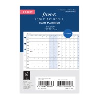 Filofax Refill Classic Year Planner Horizontal Pocket 2026