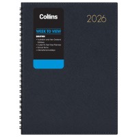 Collins Boston A43 Week To View Diary Navy Even Year