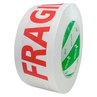 Sellotape Kraft Paper Message Tape FRAGILE 50mm x 50m Red on White