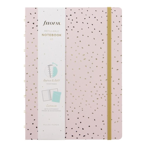Filofax Notebook A5 Confetti Rose Quartz Filofax Notebook A5 Confetti Rose Quartz