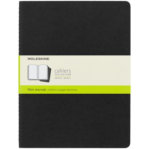 Moleskine Cahier Journal XL Plain Black Pack 3 Moleskine Cahier Journal XL Plain Black Pack 3