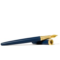 FWP Fountain Pen Brush Crystal Blue Legacy Gold Nib Medium