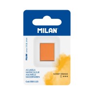 Milan Watercolour Paint Half Pan Refill Sunset Orange Milan Watercolour Paint Half Pan Refill Sunset Orange