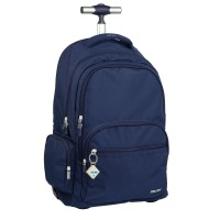 Milan Wheeled Backpack 6 Zip 25L 1918 Series Navy Blue