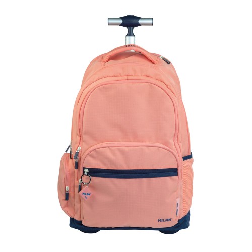 Milan Wheeled Backpack 6 Zip 25L 1918 Series Pink Milan Wheeled Backpack 6 Zip 25L 1918 Series Pink