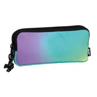 Milan Pencil Case Rectangular 3 Zip Sunset Series Turquoise
