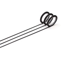 MT Washi Tape 3mm x 7m Matte Black Set of 3