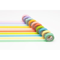MT Washi Tape 15mm x 7m Pastel Colours Set of 10