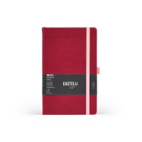 Castelli Notebook Kaleido Mid Ruled Ruby