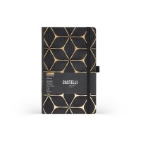 Castelli Notebook Gold Pocket Ruled Flower
