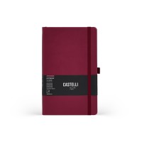 Castelli Notebook All Colour Mid Ruled Burgundy