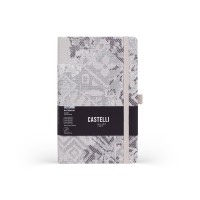 Castelli Notebook Shabby Mid Ruled Grey Texture
