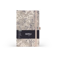 Castelli Notebook Shabby Mid Ruled Silver Texture