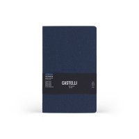 Castelli Quaderno Stitched Wool&Cotton Mid Ruled Blue