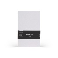 Castelli Quaderno Stitched Wool&Cotton Mid Ruled White