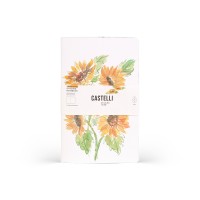 Castelli Quaderno Stitched Aquarello Mid Plain Sunflowers
