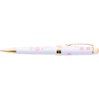 Cross Bailey Light Cherry Blossom Glossy White Resin Ballpoint with Gold Trim