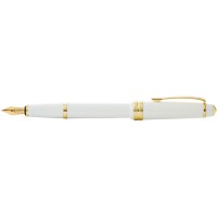 Cross Bailey Light Polished White Resin and Gold Tone Fountain Pen M