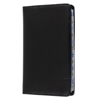 Debden Dayplanner Organiser Personal Slim Leather Black
