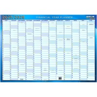 Writeraze Wallplanner Mid Year 500x700mm Laminated 2025/2026