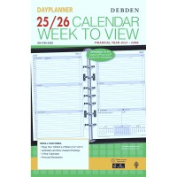 Debden Dayplanner Mid Year Desk Week to View Refill 2025/2026