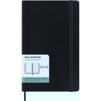 Moleskine Diary 18 Month Weekly + Notes Hard Cover Large Black 2025/2026