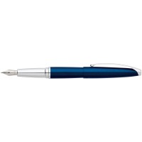 Cross ATX Translucent Blue Lacquer Medium Nib Fountain Pen