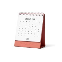 Letts of London Desk Calendar Conscious 150x180mm Clay 2026