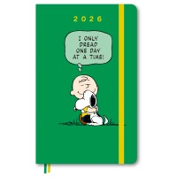 Moleskine Diary 12 Month Daily HC Large Charlie & Snoopy Green 2026