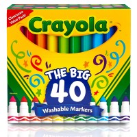 Crayola Washable Broadline Markers: The Big 40 40Pk
