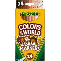 Crayola Colors of the World Fineline Washable Markers 24 Pieces