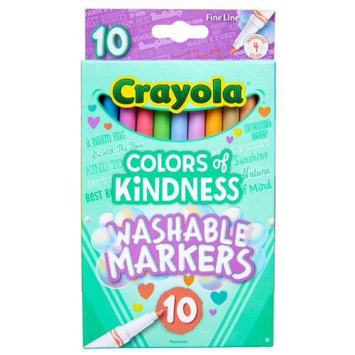 Crayola Colors of Kindness Fineline Washable Markers 10Pk Crayola Colors of Kindness Fineline Washable Markers 10Pk