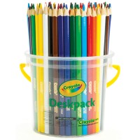 Crayola Triangular Colored Pencil Desk Pack 48 Pieces Tub