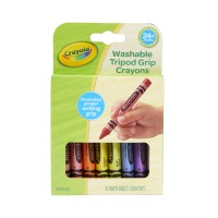 Crayola Young Kids Washable Tripod Grip Crayons 8Pk