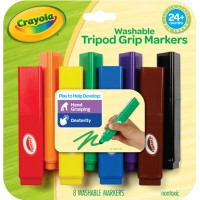 Crayola Young Kids Washable Tripod Grip Markers 8Pk