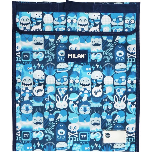 Milan Homework Bag Extra Large 370 x 450mm School Days Blue Milan Homework Bag Extra Large 370 x 450mm School Days Blue