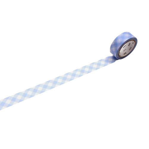 MT Washi Tape 15mm x 7m Checkered Pastel Ultramarine MT Washi Tape 15mm x 7m Checkered Pastel Ultramarine
