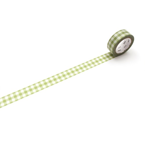 MT Washi Tape 15mm x 7m Checkered Light Moss Green MT Washi Tape 15mm x 7m Checkered Light Moss Green