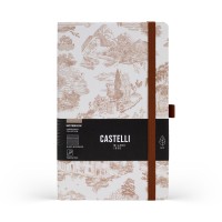 Castelli Notebook Landscapes Mid Ruled Walnut