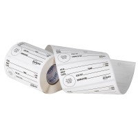 Avery Labels Shelf Life Removable 102x47mm White Black 500 Roll
